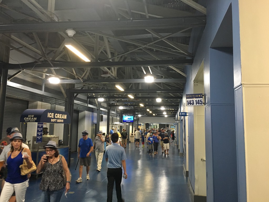 The lower concourse at Tropicana Field