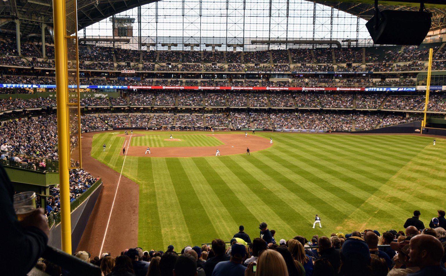 I picked my seat for the Milwaukee Brewers game based on getting the best  possible view of the Racing Sausages. Was not disappointed! Lunch…