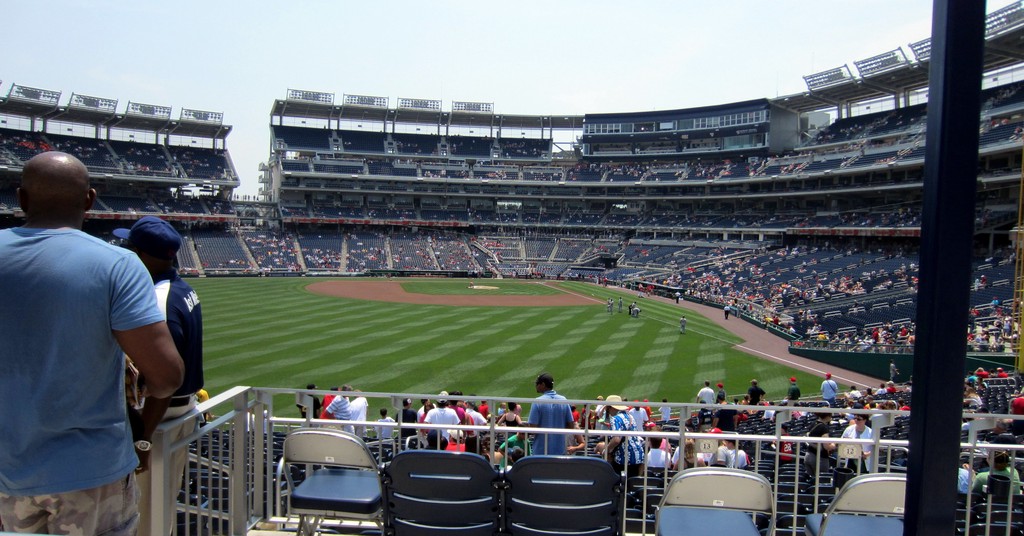 Nationals Park from behind the left field seats
