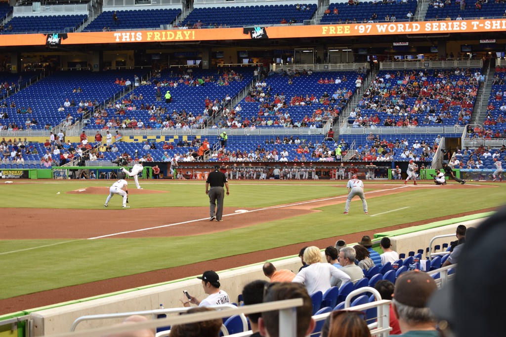 First pitch at Marlins Park