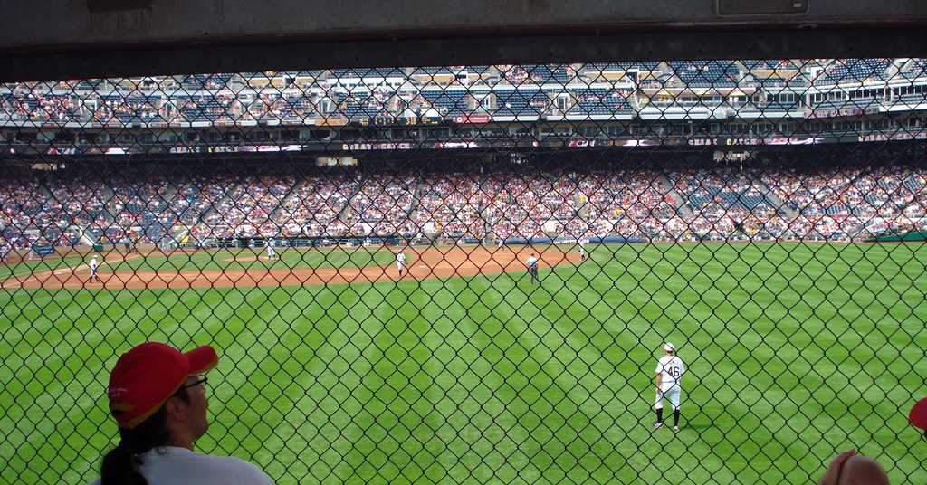The view from inside the right field wall at PNC Park