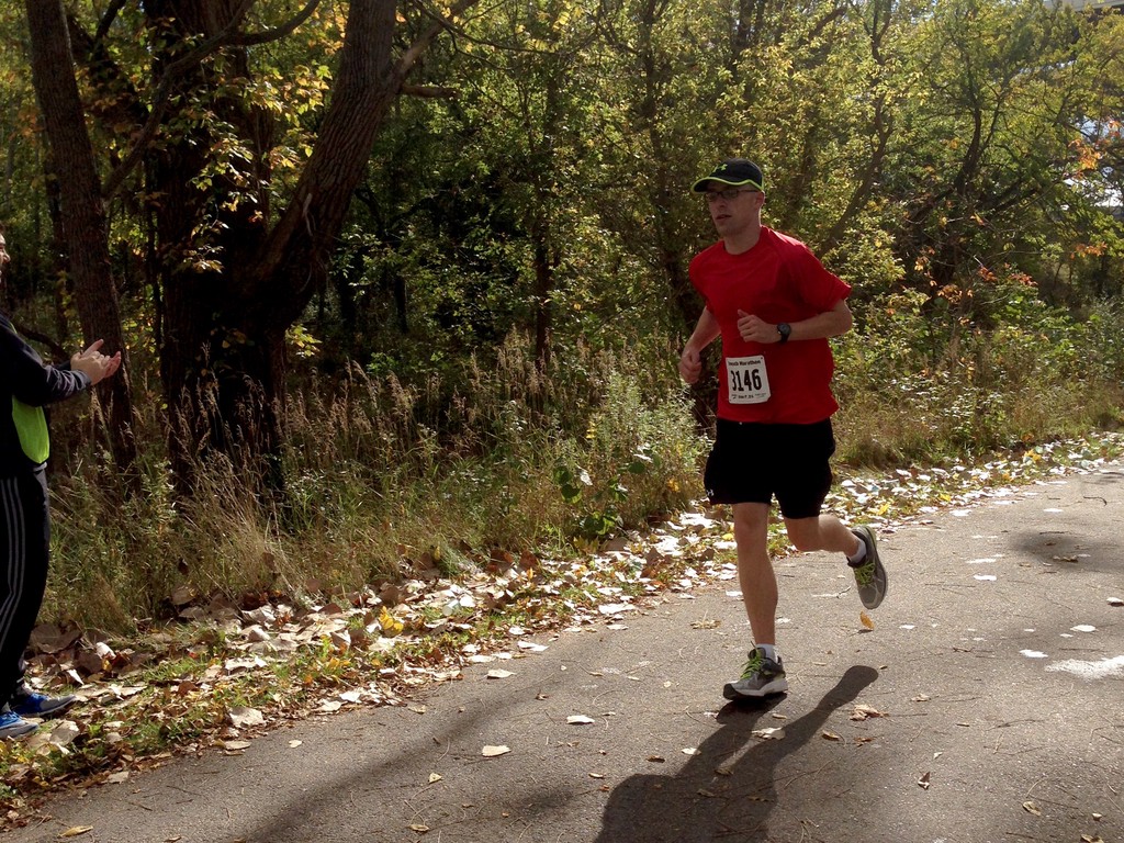 Me running the Towpath Marathon in Cuyahoga Valley National Park