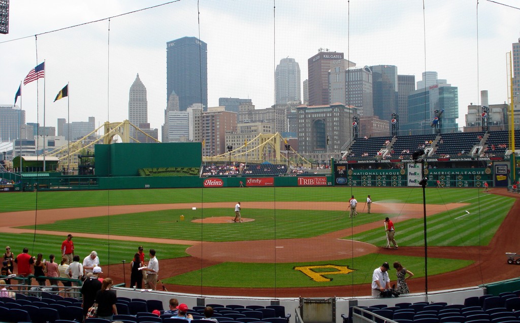Our view from our seats at PNC Park