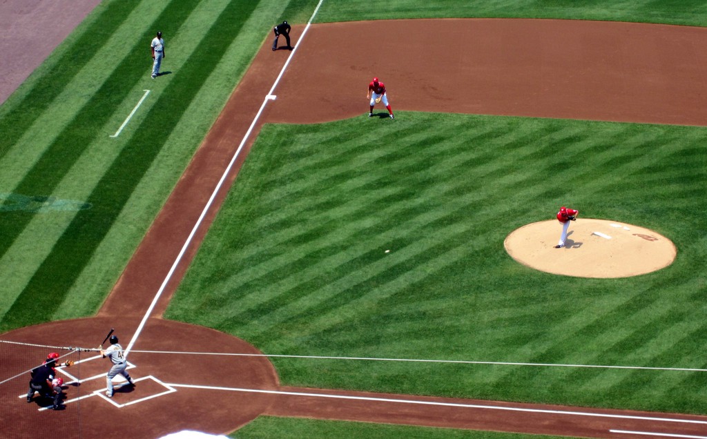 The first pitch at Nationals Park